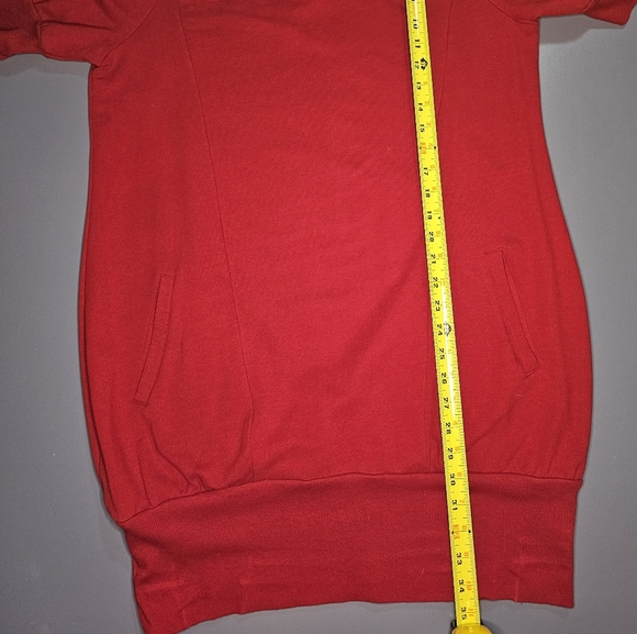 [EXPRESS] Red Sweater Dress ♡ Cuffed  Sleeve Scoop Neckline《L》 - Picture 13 of 16